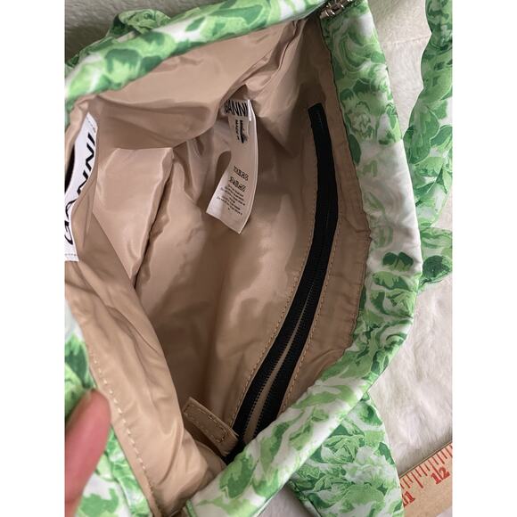 Ganni Bag Purse Womens Green White FLAWED - Picture 9 of 9